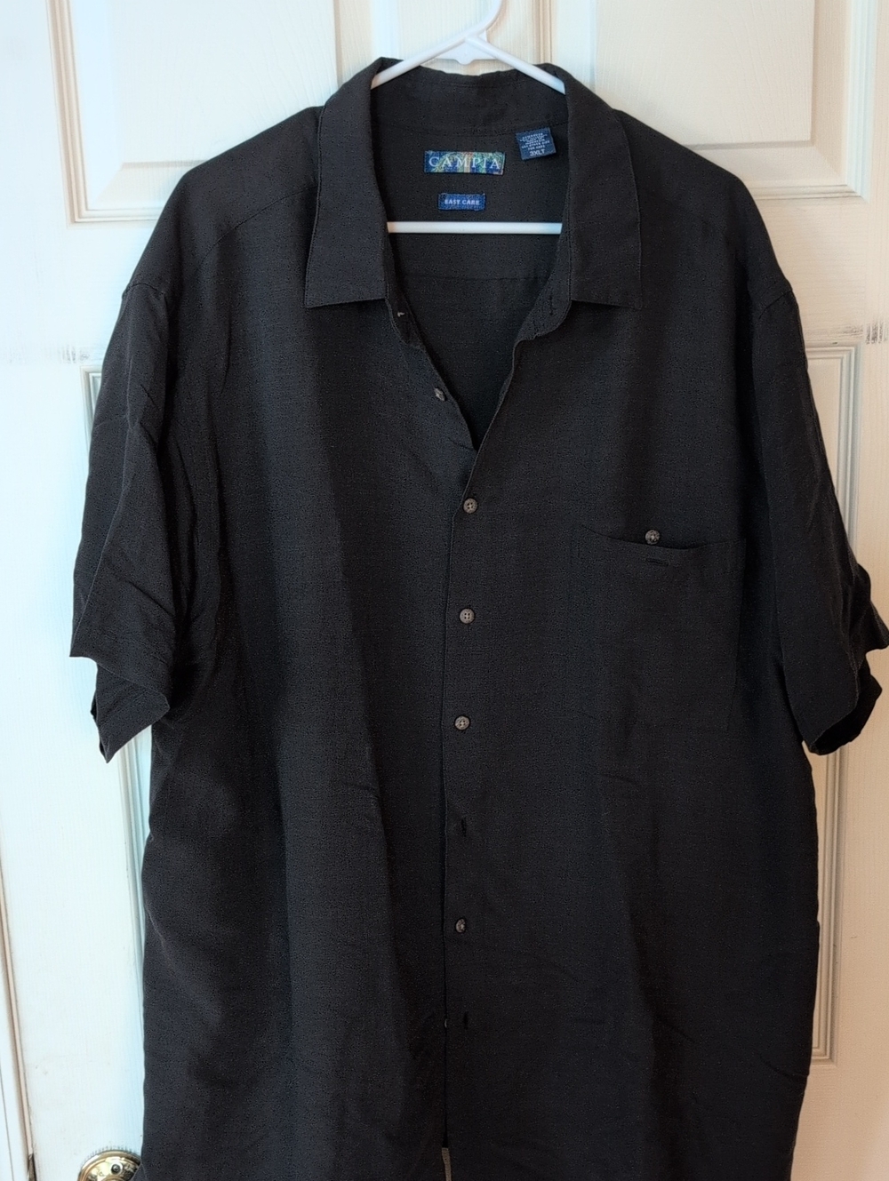 Campia Men's Black Short-Sleeve Button-Down Shirt